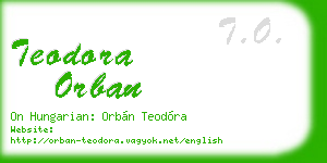 teodora orban business card