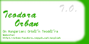 teodora orban business card